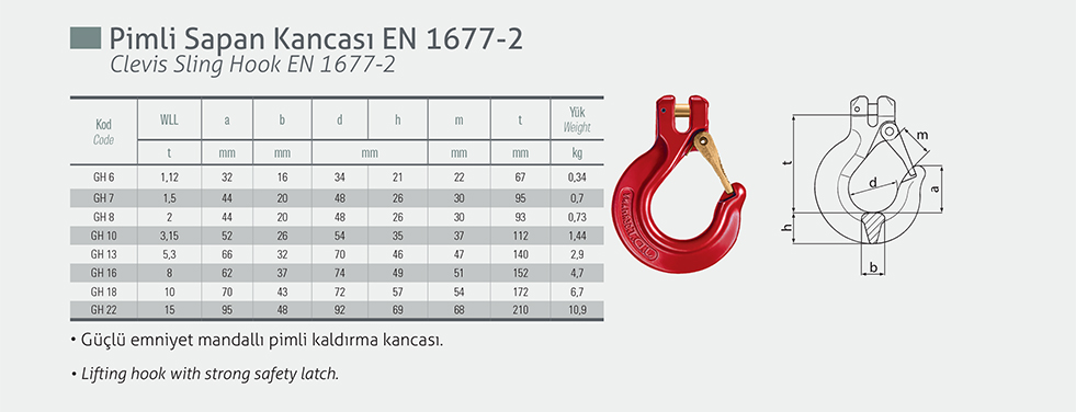 Pimli Sapan Kancası Grade 80